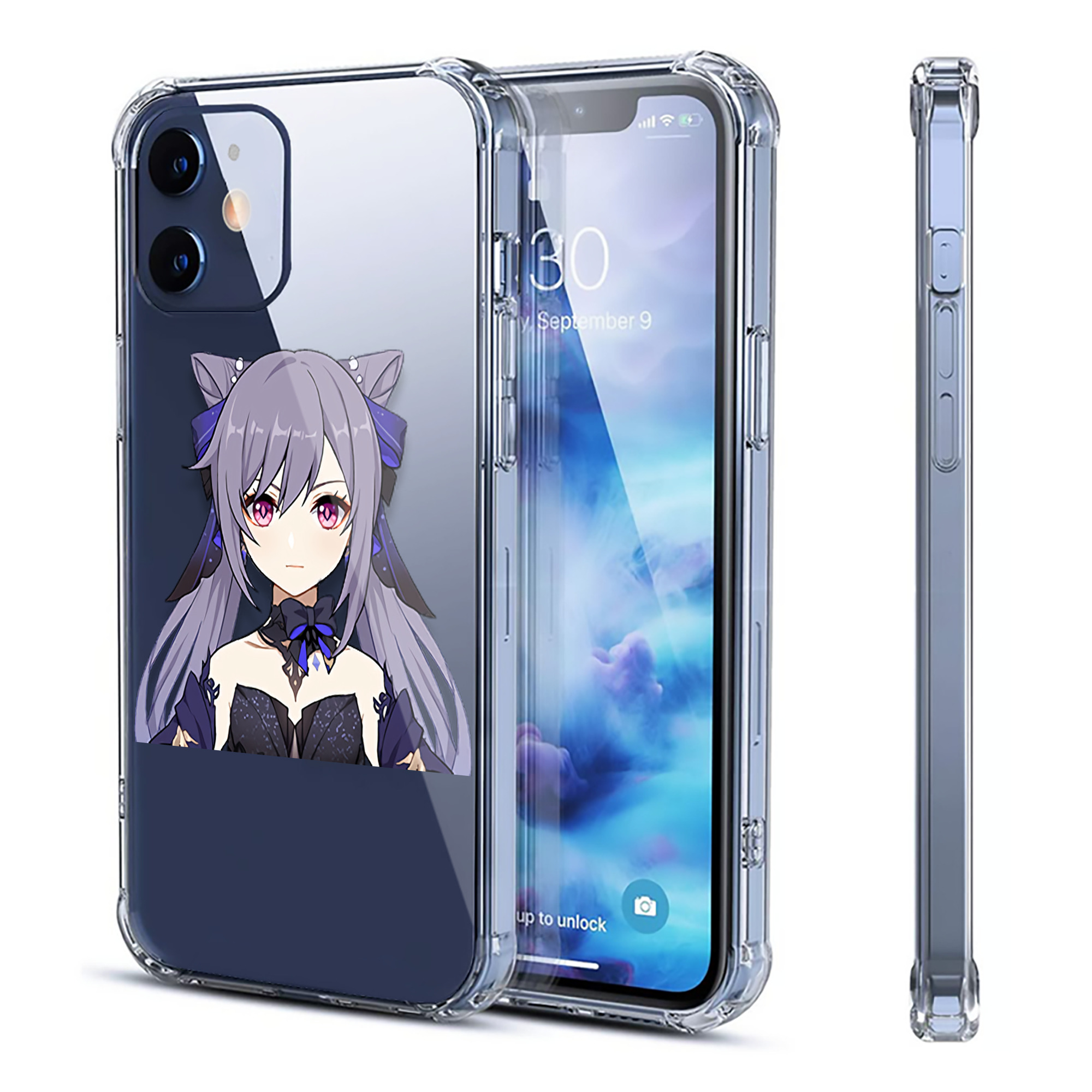 げんし神 刻晴 こくせい genshin Kokusei 【iPhone 12シリーズ対応】透明スマホケース（クリアソフトケース）